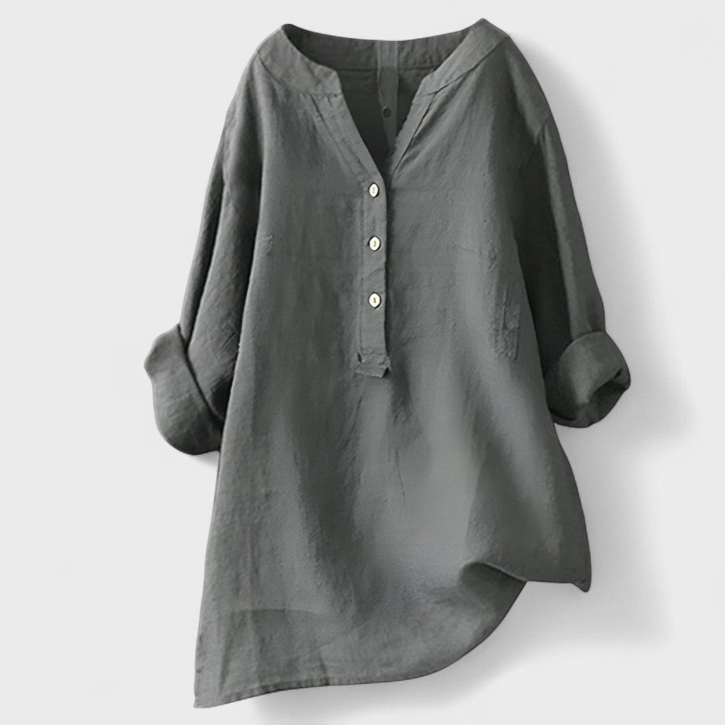 Freja - Camisa cómoda con botones