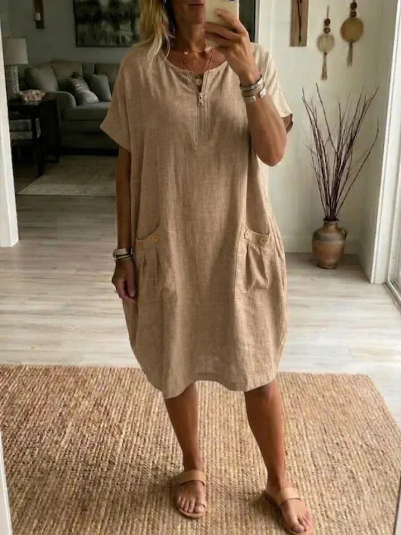 Noelia™ | Vestido Maxi con Cremallera Frontal