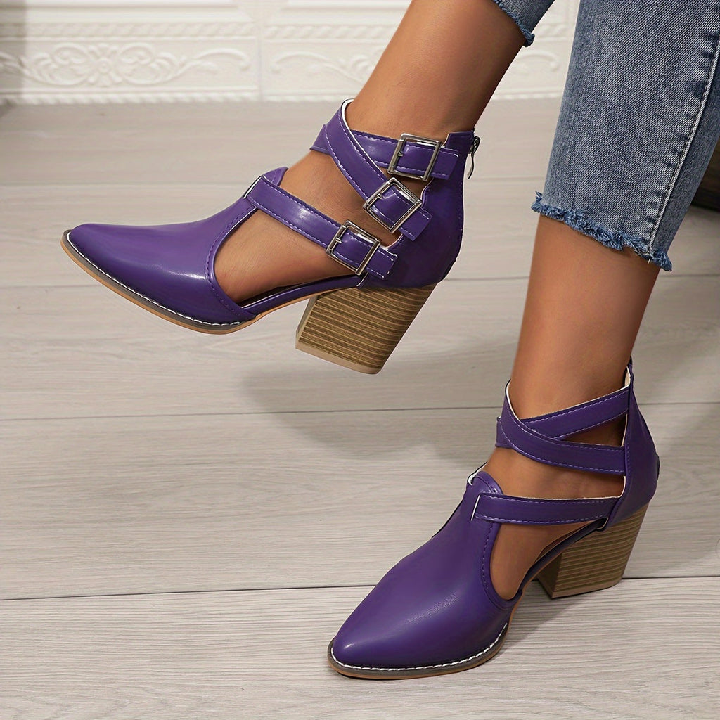 Adriana | Tacones de doble hebilla con punta fina y sujeción todo el día