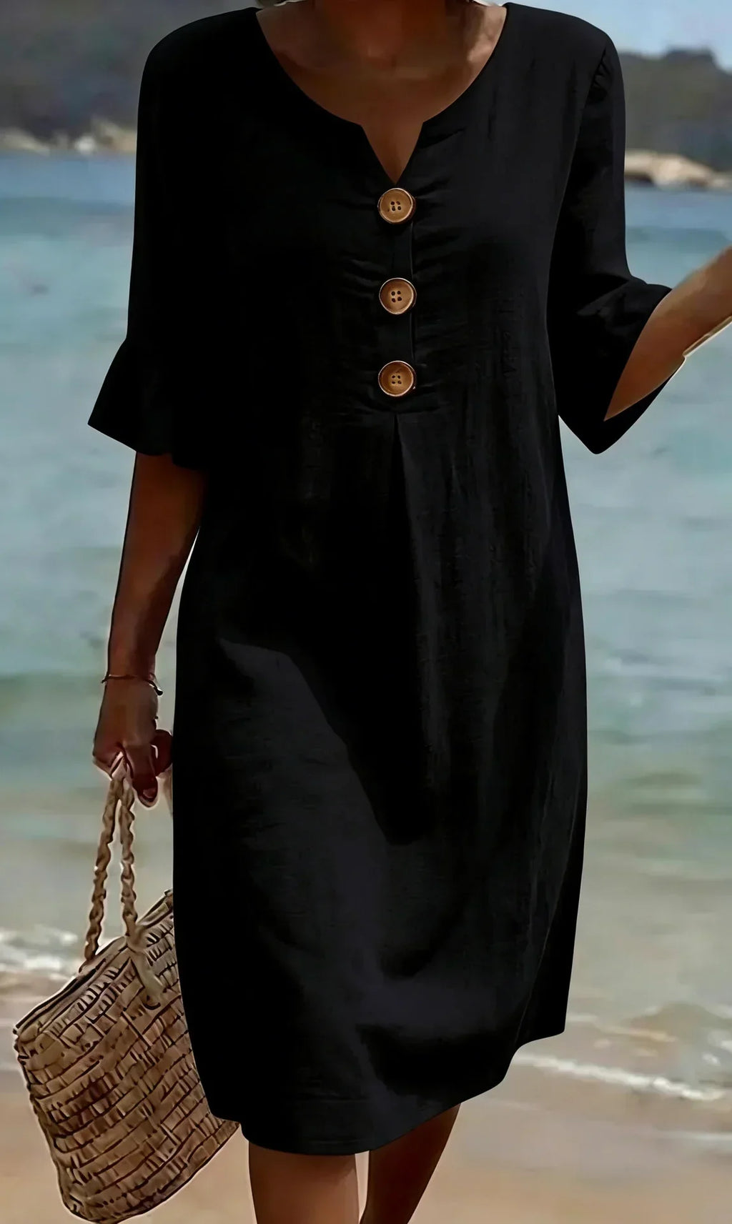 Nuria™ | Vestido texturizado de manga larga