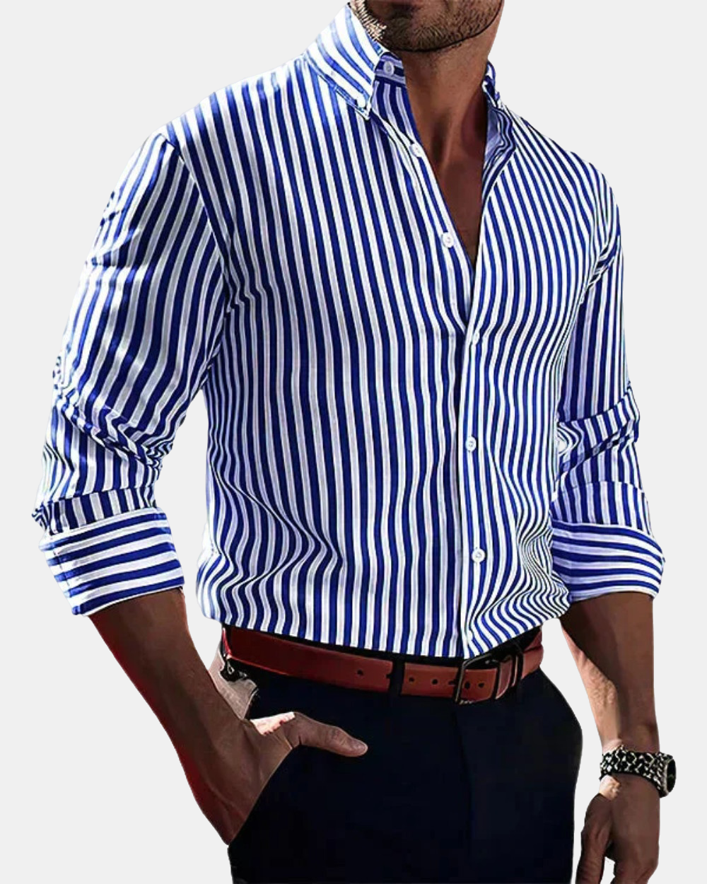 Alejandro™ | Camisa Elegante de Rayas