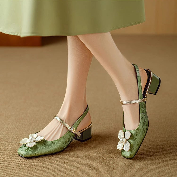 Zapatos de Tacón Slingback Genine