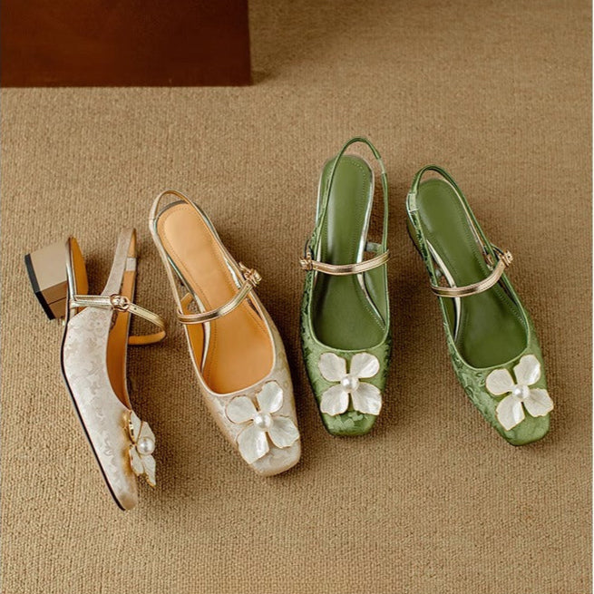 Zapatos de Tacón Slingback Genine