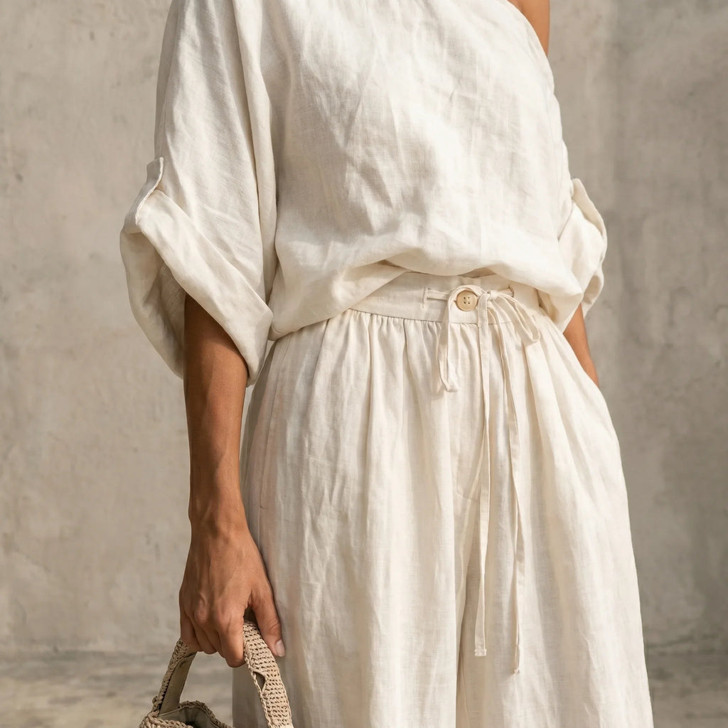 Conjunto Blanco Oasis | Blusa + Pantalón