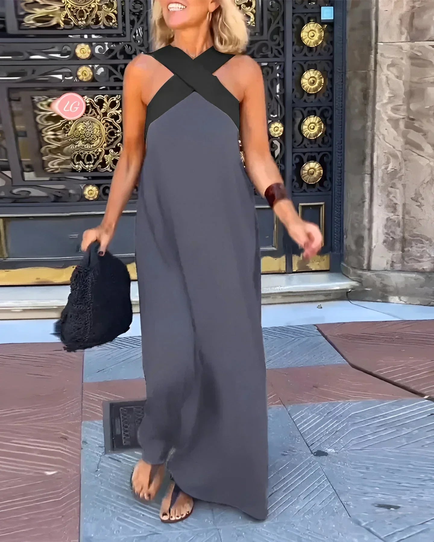 Marta™ | Vestido maxi cruzado por delante