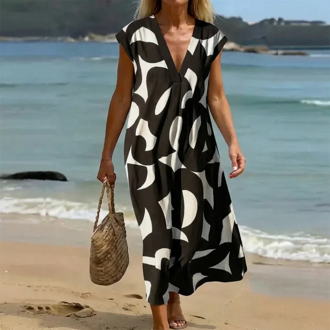 Lola™ | Vestido Maxi con Detalle de Calado